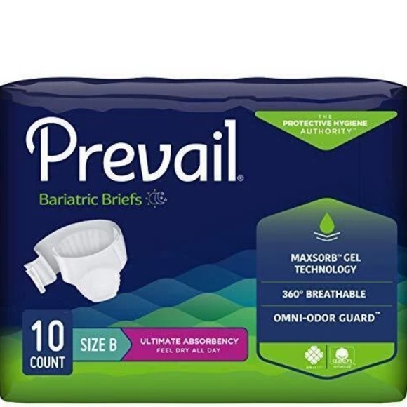 Prevail Bariatric Ultimate XXXL Incontinence Briefs - 10 Count (PV-094) - Picture 1 of 5